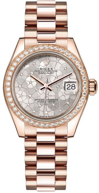 ROLEX Datejust 31 Silver Floral Motif Dial Women'S Watch 278285Rbr-0036 Image 1