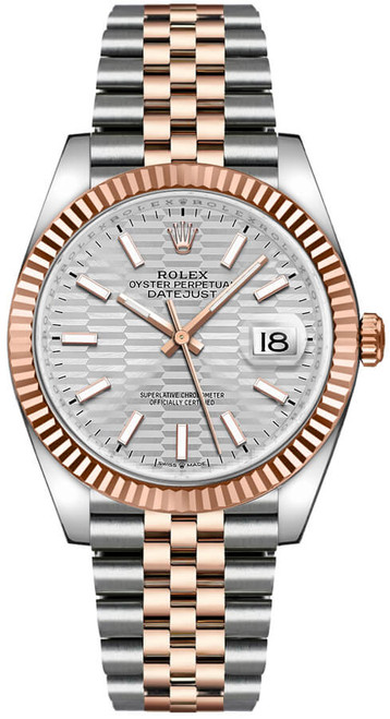 ROLEX Datejust 36 Silver Fluted Motif Dial Luxury Watch 126231-0033 Image 1