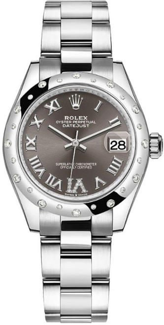 ROLEX Datejust 31 Dark Grey Dial Diamonds Women'S Watch 278344Rbr-0029 Image 1