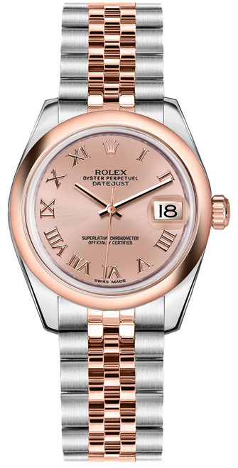 ROLEX Datejust 31 Pink Roman Dial Women'S Watch 178241-0064 Image 1 ROLEX Datejust 31 Pink Roman Dial Women'S Watch 178241-0064 Image 1