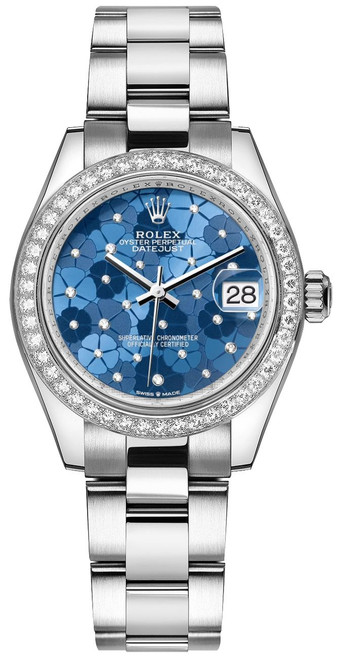 ROLEX Datejust 31 Azzurro Blue Floral Motif Women'S Watch 278384Rbr-0039 Image 1