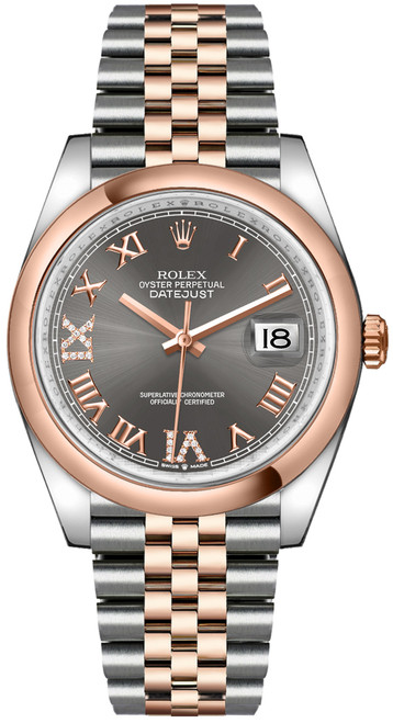 ROLEX Datejust 36 Rose Gold & Steel Watch 126201-0024 Image 1