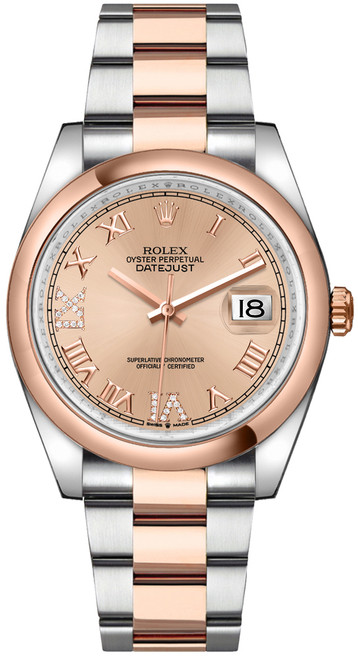 ROLEX Datejust 36 Oystersteel & 18K Everose Gold Women'S Watch 126201-0028 Image 1