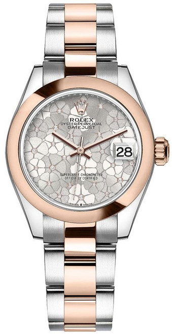 ROLEX Datejust 31 Silver Floral Motif Diamonds Women'S Watch 278241-0031 Image 1