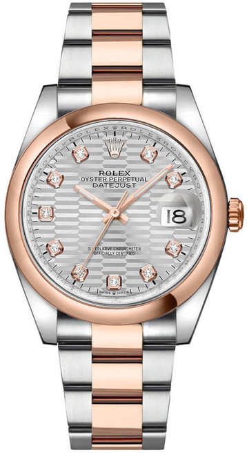 ROLEX Datejust 36 Diamond Hour Markers Unisex Watch 126201-0040 Image 1
