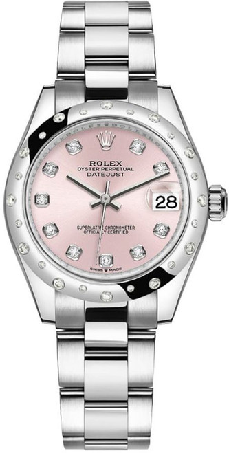 ROLEX Datejust 31 Pink Dial Diamonds Women'S Watch 278344Rbr-0033 Image 1 ROLEX Datejust 31 Pink Dial Diamonds Women'S Watch 278344Rbr-0033 Image 1