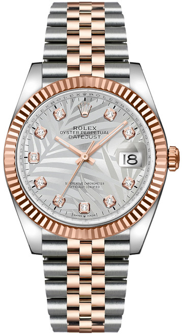 ROLEX Datejust 36 Diamonds Fluted Bezel Unisex Watch 126231-0037 Image 1