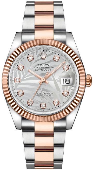 ROLEX Datejust 36 Fluted Bezel Oyster Bracelet Unisex Watch 126231-0038 Image 1