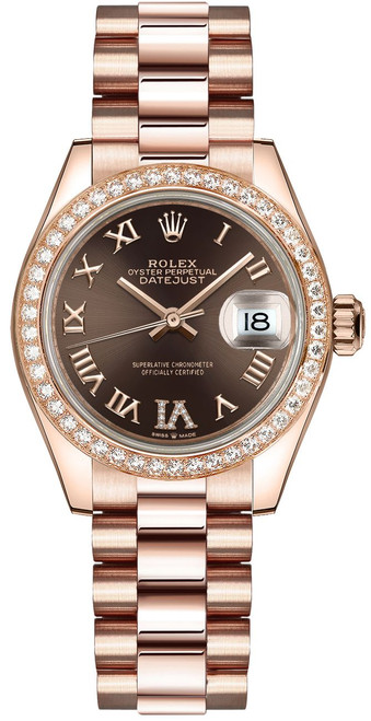 ROLEX Datejust 31 Chocolate Dial Diamonds Women'S Watch 278285Rbr-0016 Image 1 ROLEX Datejust 31 Chocolate Dial Diamonds Women'S Watch 278285Rbr-0016 Image 1