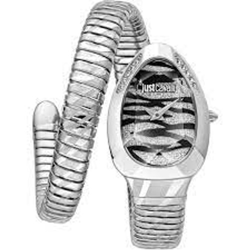 JUST CAVALLI Snake Black Dial Ladies Watch