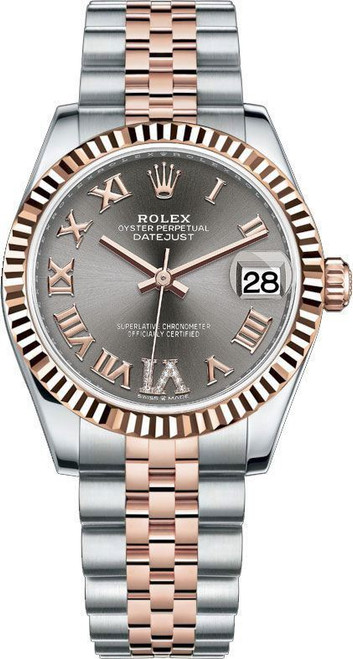 ROLEX Datejust 31 Slate Grey Dial Diamond Vi Women'S Watch 278271-0030 Image 1