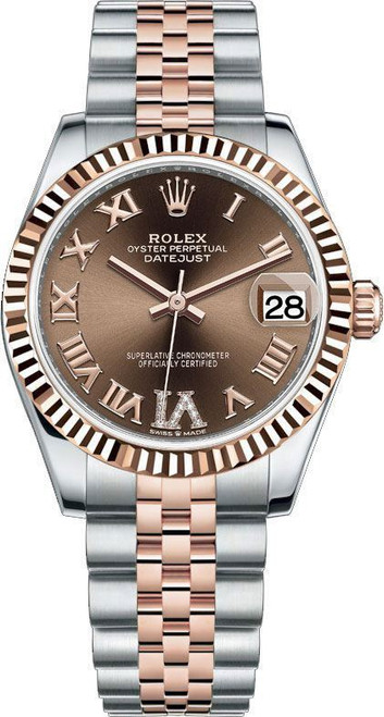 ROLEX Datejust 31 18K Everose Gold Fluted Bezel Women'S Watch 278271-0004 Image 1