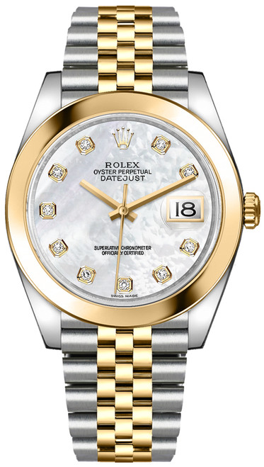 ROLEX Datejust 41 Mother Of Pearl Diamond Dial Watch 126303-0018 Image 1