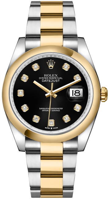 ROLEX Datejust 36 Black Diamond Dial Watch 126203-0022 Image 1