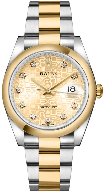 ROLEX Datejust Champagne Jubilee Dial Watch 126203-0034 Image 1
