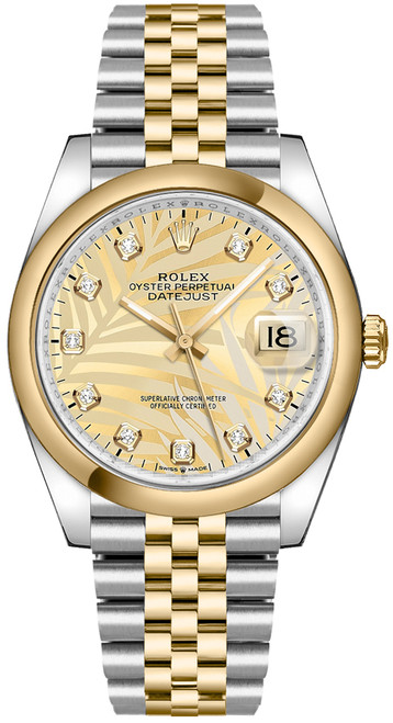 ROLEX Datejust 36 Diamond Hour Markers 36Mm Unisex Luxury 126203-0043 Image 1