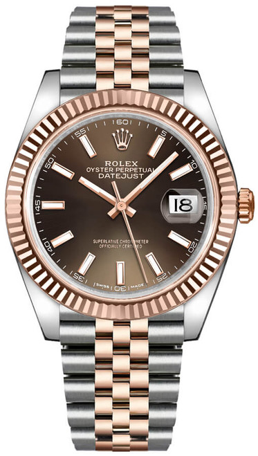 ROLEX Datejust 41 Automatic Rose Gold 
Steel Watch 126331 Image 1