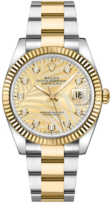 ROLEX Datejust 36 Diamonds Oyster Bracelet Unisex Watch 126233-0044 Image 1