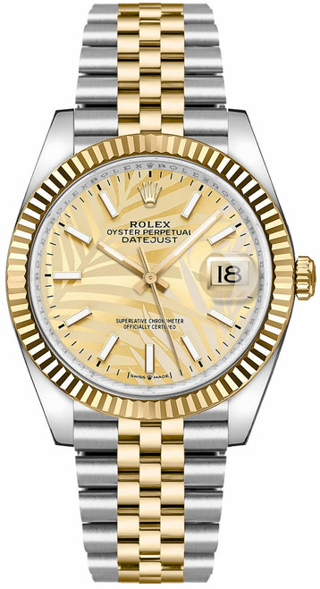 ROLEX Datejust 36 Golden Palm Motif Dial Unisex Watch 126233-0037 Image 1