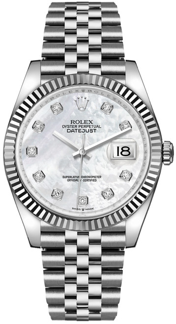 ROLEX Datejust 36 Mother Of Pearl Diamonds Watch 126234-0019 Image 1