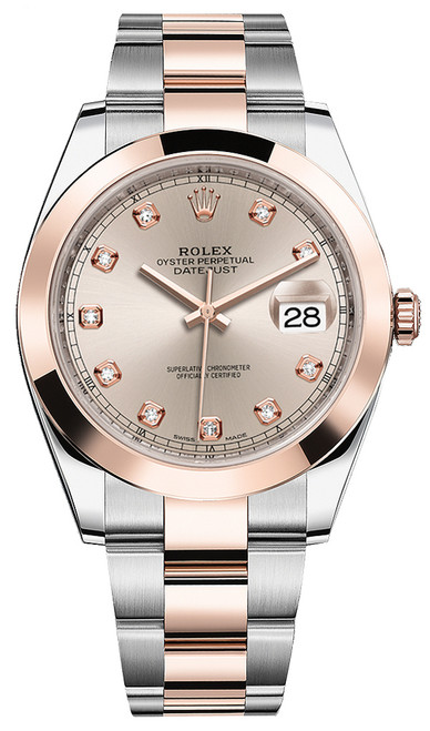 ROLEX Datejust 41 Men'S 18K Rose Gold & Steel Watch 126301-0007 Image 1