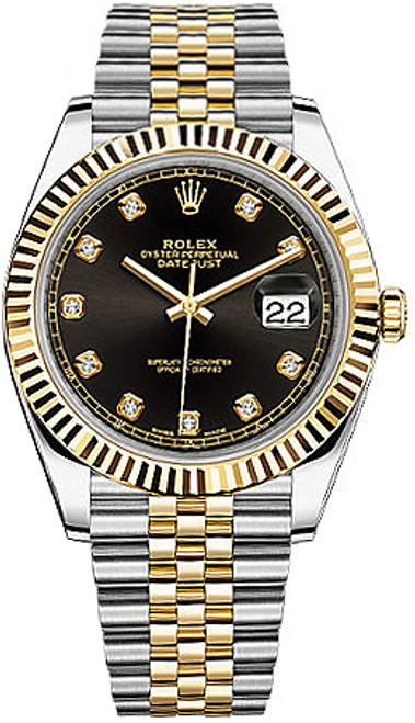 ROLEX Datejust 41 Black Diamond Men'S Watch 126333-0006 Image 1