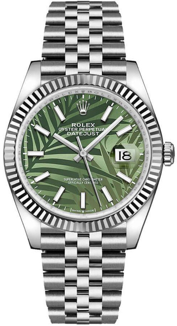 ROLEX Datejust 36 White Gold Fluted Bezel Unisex Watch 126234-0047 Image 1