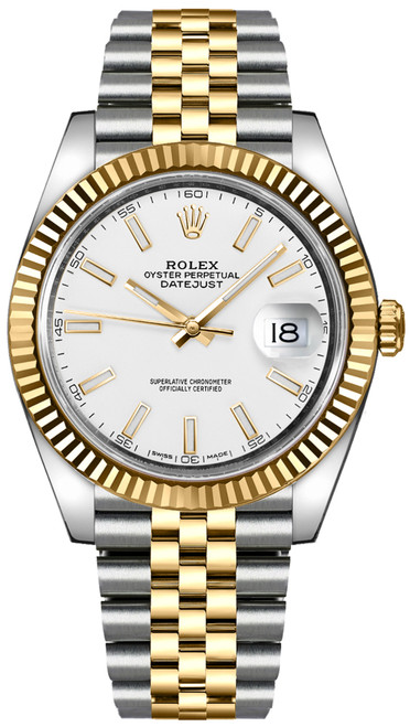 ROLEX Datejust 41 White Dial Jubilee Bracelet Watch 126333-0016 Image 1