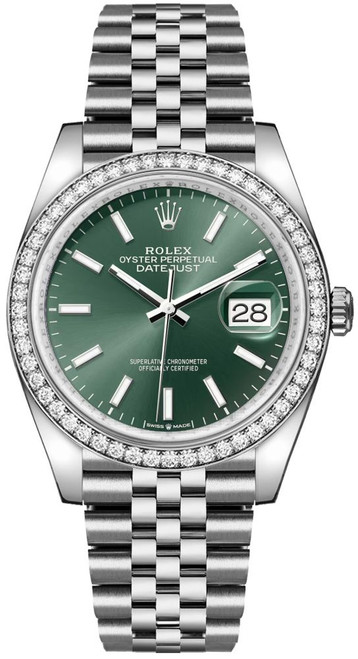 ROLEX Datejust 36 Mint Green Dial Automatic Unisex Watch 126284Rbr-0043 Image 1