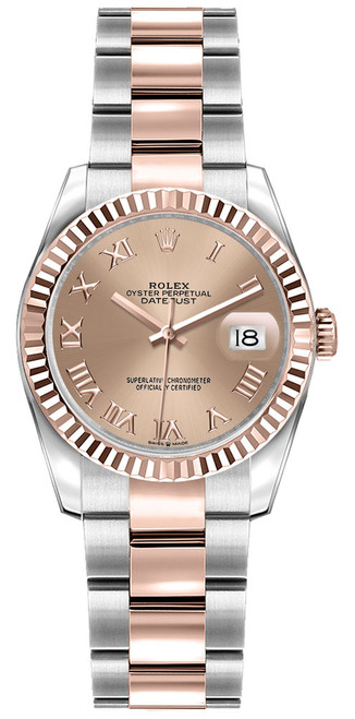 ROLEX Datejust 31 Rose Dial Fluted Bezel Women'S Watch 278271-0005 Image 1