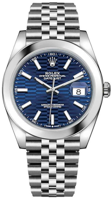 ROLEX Datejust 41 Blue Dial Index Hour Markers Men'S Watch 126300-0024 Image 1 ROLEX Datejust 41 Blue Dial Index Hour Markers Men'S Watch 126300-0024 Image 1