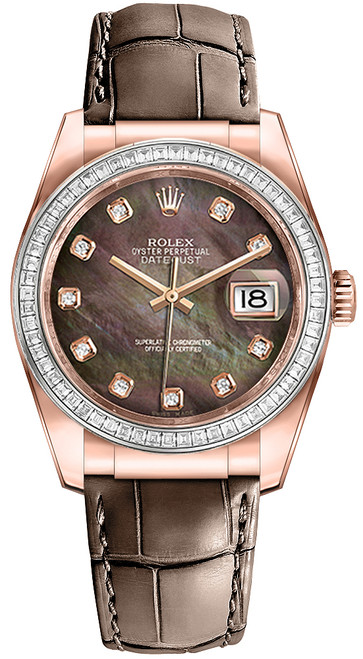 ROLEX Datejust 36 Diamond Bezel Watch 116185 Image 1
