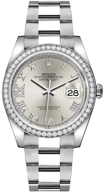 ROLEX Datejust 36 Diamond Bezel Oystersteel Unisex Watch 126284Rbr-0022 Image 1