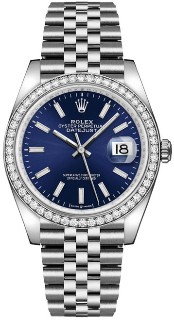 ROLEX Datejust 36 Bright Blue Index Dial Unisex Watch 126284Rbr-0009 Image 1 ROLEX Datejust 36 Bright Blue Index Dial Unisex Watch 126284Rbr-0009 Image 1