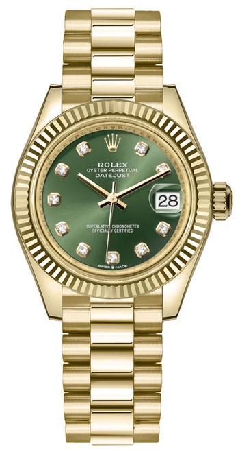 ROLEX Datejust 31 Olive Green Diamond Dial Women'S Watch 278278-0011 Image 1