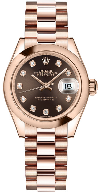 ROLEX Datejust Chocolate Diamond Dial Women'S Watch 278245-0016 Image 1