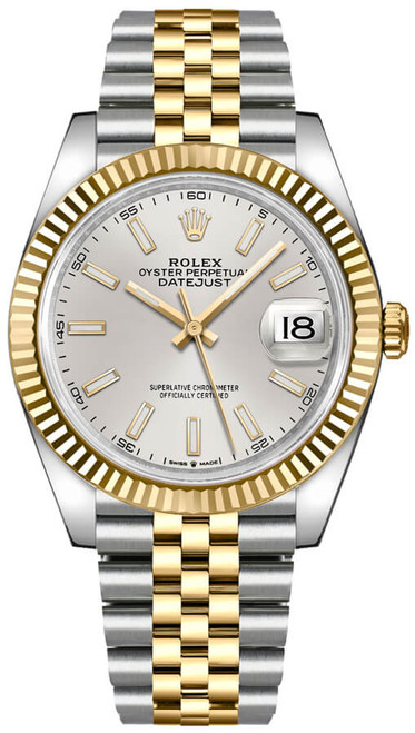 ROLEX Datejust 41 Silver Dial Yellow Gold & Steel Watch M126333-0002 Image 1