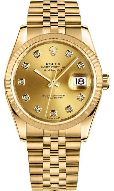 ROLEX Datejust 36 Solid Gold Watch 116238-0061 Image 1