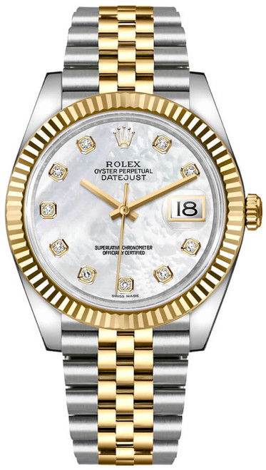 ROLEX Datejust 41 Mother Of Pearl Diamond Dial Men'S Watch 126333-0018 Image 1