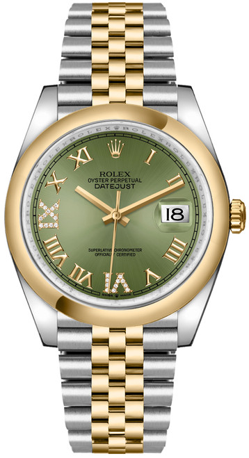 ROLEX Datejust 36 Olive Green Dial Watch 126203-0025 Image 1