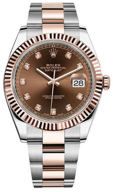 ROLEX Datejust 41 Men'S Solid Rose Gold & Steel Watch 126331-0003 Image 1