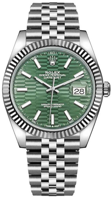 ROLEX Datejust 41 Mint Green Dial Automatic Men'S Watch 126334-0030 Image 1