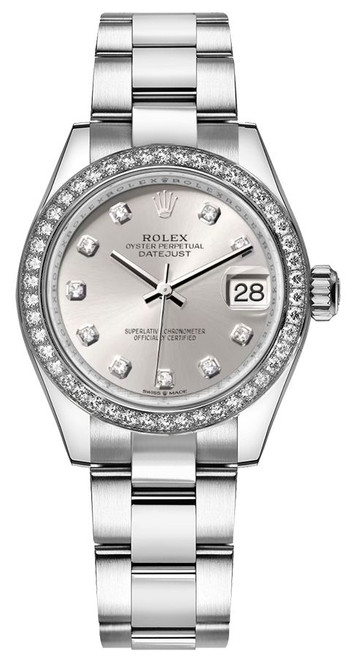 ROLEX Datejust 31 Silver Diamond Dial Women'S Watch 278384Rbr-0033 Image 1