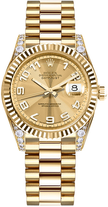 ROLEX Datejust 31 Gold Diamond Women'S Watch 178238 Image 1
