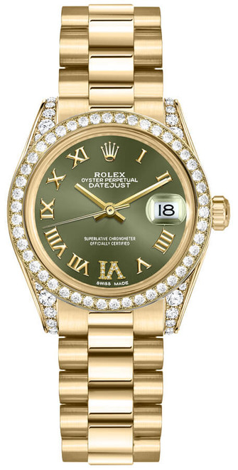 ROLEX Datejust 31 Green Diamond Dial Watch 178158-0062 Image 1
