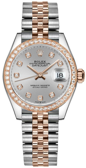 ROLEX Datejust 31 Silver Dial Diamond Bezel Women'S Watch 278381Rbr-0016 Image 1