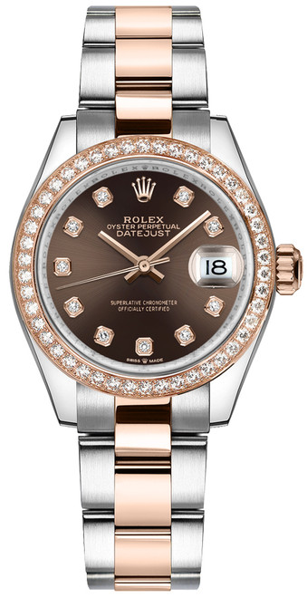 ROLEX Datejust 31 Chocolate Diamond Dial Women'S Watch 278381Rbr-0027 Image 1 ROLEX Datejust 31 Chocolate Diamond Dial Women'S Watch 278381Rbr-0027 Image 1