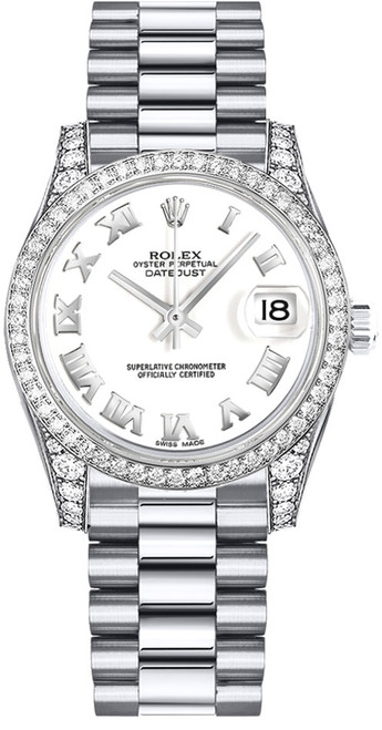 ROLEX Datejust 31 White Dial Diamond Watch 178159-0066 Image 1 ROLEX Datejust 31 White Dial Diamond Watch 178159-0066 Image 1