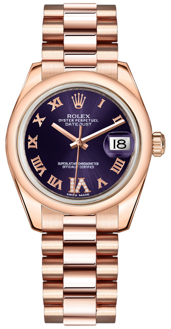 ROLEX Datejust 31 Purple Dial Women'S Watch 178245F-0033 Image 1