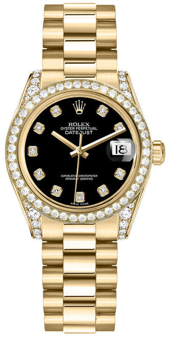 ROLEX Datejust 31 Black Diamond Women'S Watch 178158-0011 Image 1